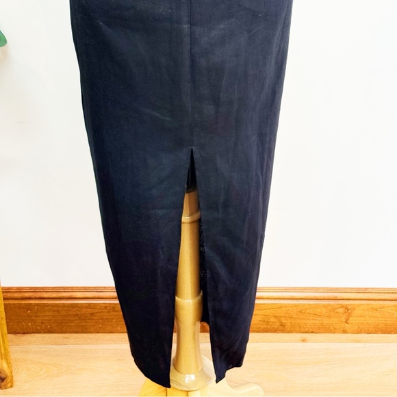 💋Reformation linen Black Backless Halter Sheath Dress size 8 - Picture 13 of 14